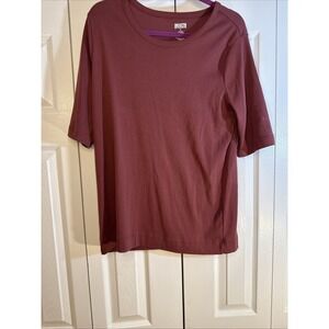 Duluth Trading Company Women's‎ T-shirt Half Sleeve Scoop Neck Size Large EUC
